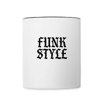 Funk Style - Tasse zweifarbig - Weiß/Schwarz - Vorne