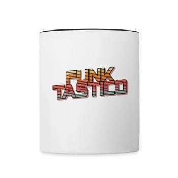Funktastico Funky Musik - Tasse zweifarbig - Weiß/Schwarz - Vorne