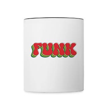 Funk Retro - Tasse zweifarbig - Weiß/Schwarz - Vorne