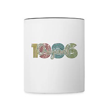 Millésime 1986 - Mug contrasté - blanc/noir - Devant