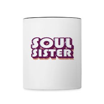 Soul Sister Retro - Tasse zweifarbig - Weiß/Schwarz - Vorne