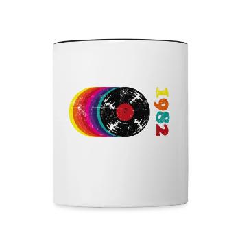 Millésime 1982 - Mug contrasté - blanc/noir - Devant