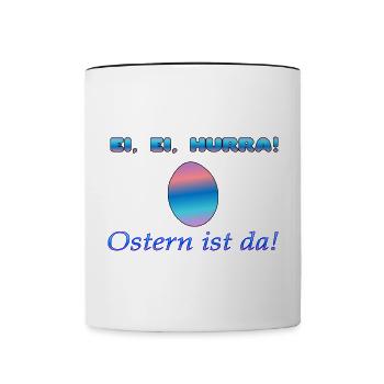 Easter egg - Contrasting Mug - white/black - Front