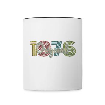 Vintage 1976 - Tasse zweifarbig - Weiß/Schwarz - Vorne