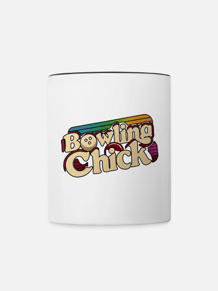 Bowling Chick 18 - Tasse zweifarbig - Weiß/Schwarz