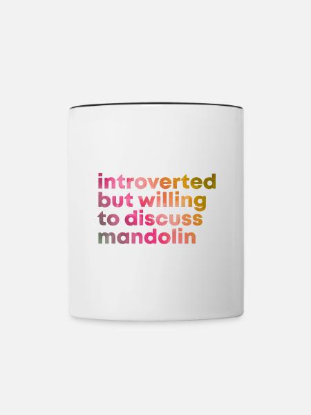Mandolin Mandolin Mandolin - Tasse zweifarbig - Weiß/Schwarz