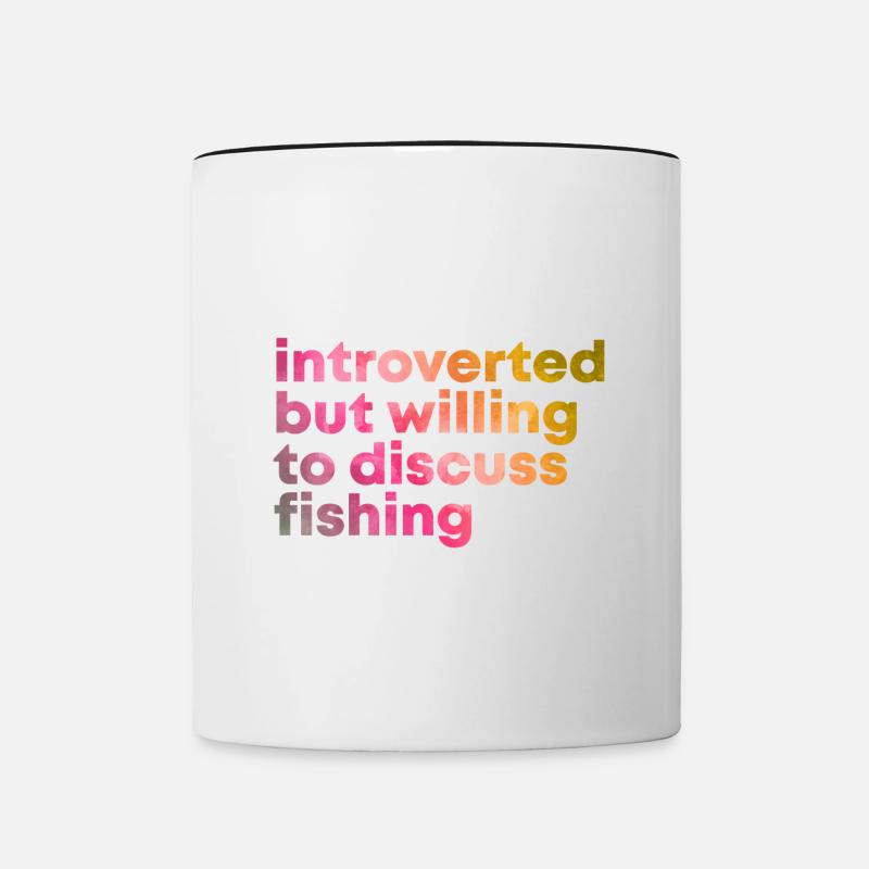 Fishing - Contrasting Mug - white/black