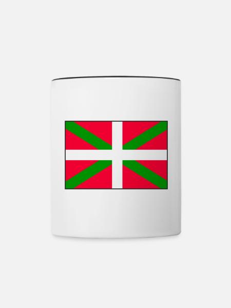 Baskische Flagge - Tasse zweifarbig - Weiß/Schwarz
