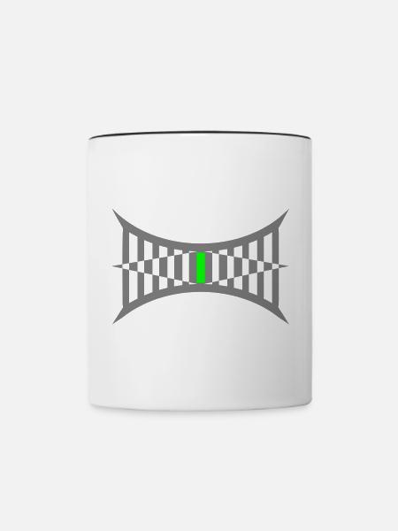 Sehen - Tasse zweifarbig - Weiß/Schwarz