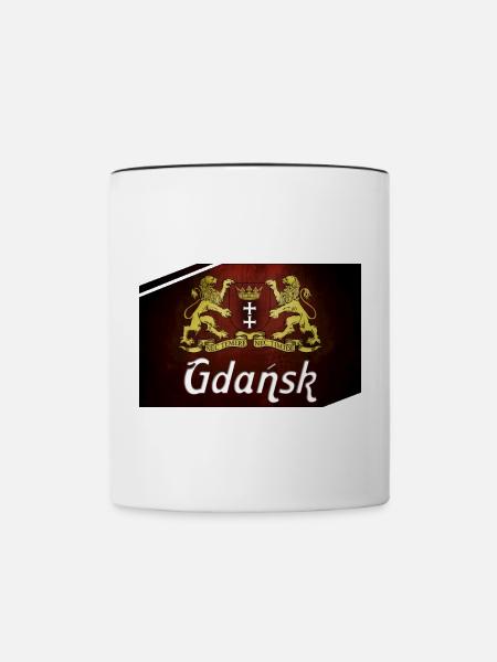 Danzig - Polen - Tasse zweifarbig - Weiß/Schwarz