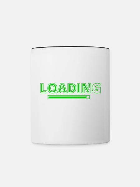 loading - Tasse zweifarbig - Weiß/Schwarz