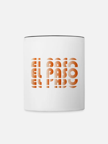 El Paso Gradient Grid - Tasse zweifarbig - Weiß/Schwarz