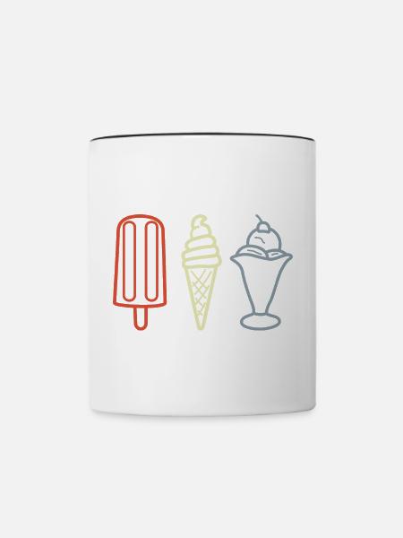 Sundaes - Tasse zweifarbig - Weiß/Schwarz