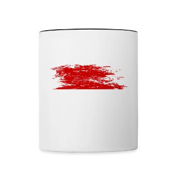 Indonesien Flagge used - Tasse zweifarbig - Weiß/Schwarz - Vorne