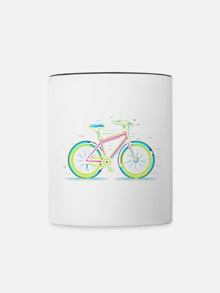 Rennrad Retrowave - Tasse zweifarbig - Weiß/Schwarz