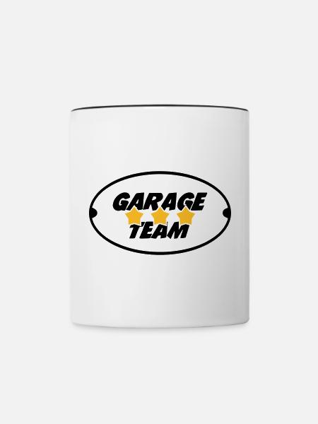 Garage Team - Tasse zweifarbig - Weiß/Schwarz