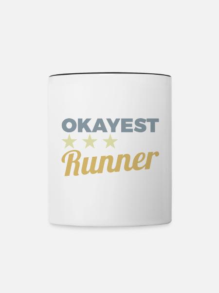 Okayest Runner - Tasse zweifarbig - Weiß/Schwarz