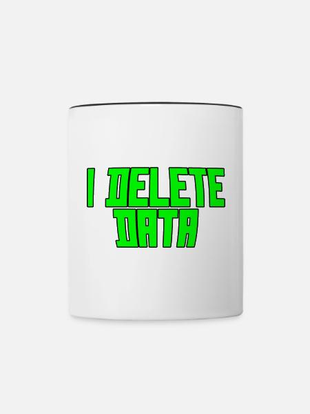 I Delete Data 3 - Tasse zweifarbig - Weiß/Schwarz