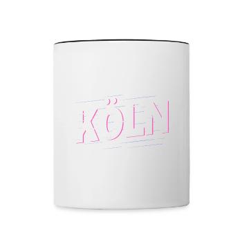 Cologne Germany City Font Home Love - Contrasting Mug - white/black - Front
