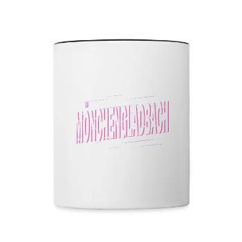 Mönchengladbach Deutschland Stadt Schrift Heimat - Tasse zweifarbig - Weiß/Schwarz - Vorne