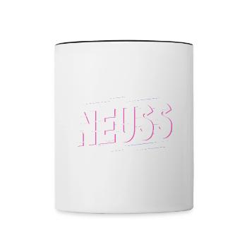 Neuss Allemagne Ville Police Accueil Amour - Mug contrasté - blanc/noir - Devant