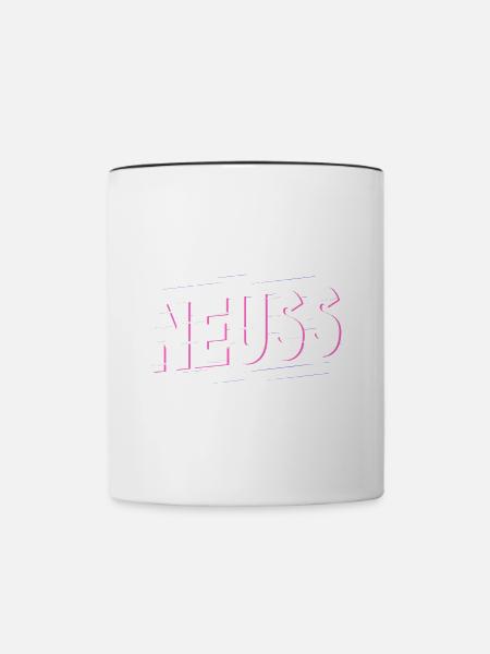 Neuss Deutschland Stadt Schrift Heimat Liebe - Tasse zweifarbig - Weiß/Schwarz