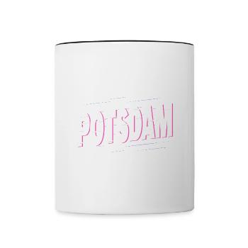 Potsdam Germany City Font Home Love - Contrasting Mug - white/black - Front