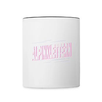 Alpinklettern Klettern Kletterer Berge Natur - Tasse zweifarbig - Weiß/Schwarz - Vorne