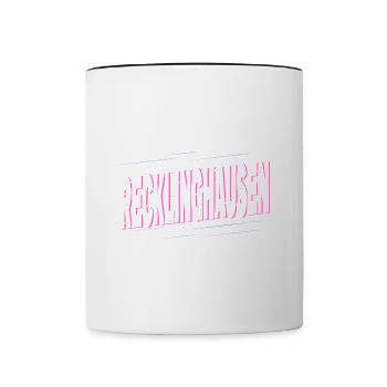 Recklinghausen Deutschland Stadt Schrift Heimat - Tasse zweifarbig - Weiß/Schwarz - Vorne