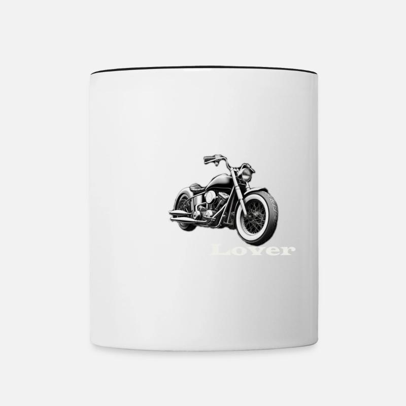 Bobber Lover blanc - Mug contrasté - blanc/noir