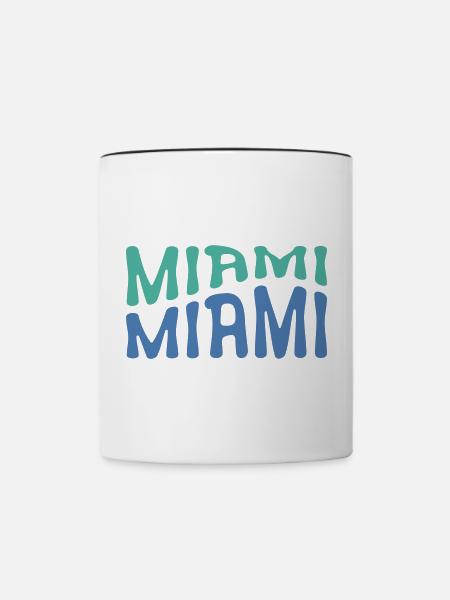 Miami Duo Typo - Tasse zweifarbig - Weiß/Schwarz