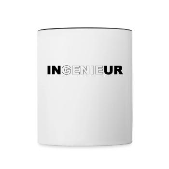 INGENIEUR - GENIE - Tasse zweifarbig - Weiß/Schwarz - Vorne