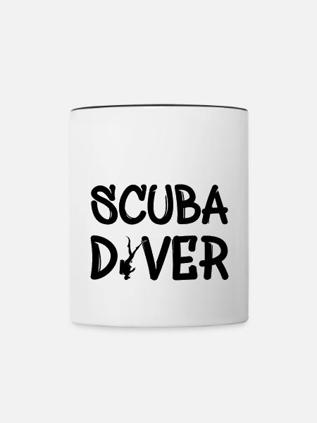 Scuba Diver - Tasse zweifarbig - Weiß/Schwarz