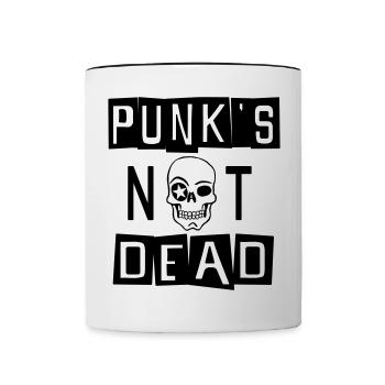 PUNK'S NOT DEAD - Contrasting Mug - white/black - Front