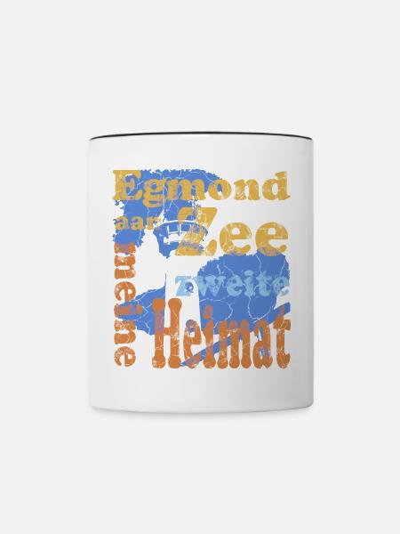Egmond aan Zee - Tasse zweifarbig - Weiß/Schwarz