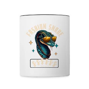 Serpent Glam Couture - Mug contrasté - blanc/noir - Devant