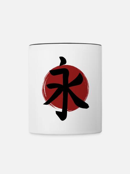 Ewigkeits-Kanji - Tasse zweifarbig - Weiß/Schwarz