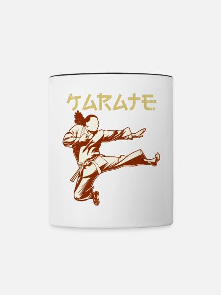 Karateka - Tasse zweifarbig - Weiß/Schwarz