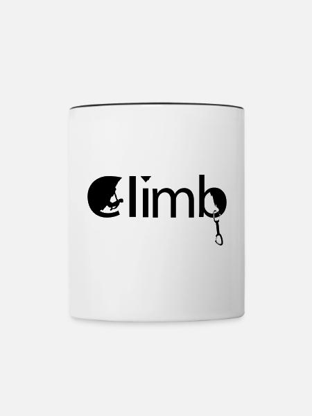 Climb - Tasse zweifarbig - Weiß/Schwarz