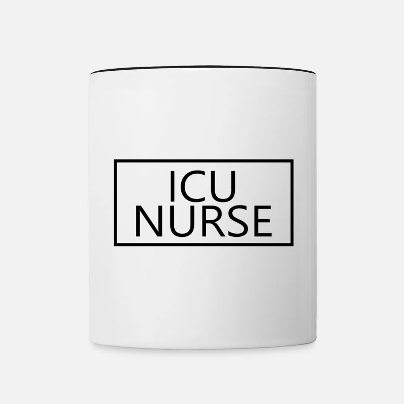 ICU Nurse Proud Graduated Nursing Student Gift - Contrasting Mug - white/black