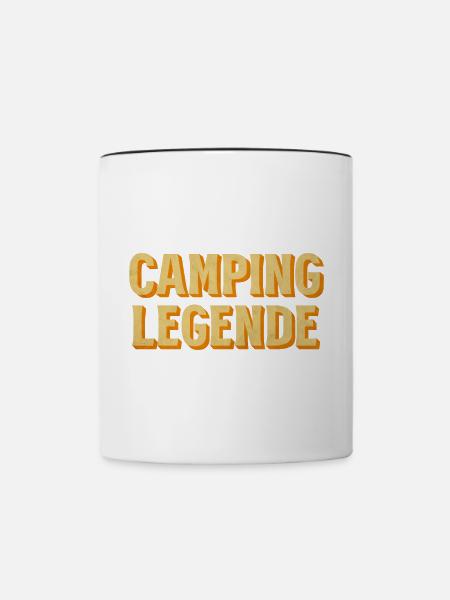 Camping Legende Retro - Tasse zweifarbig - Weiß/Schwarz