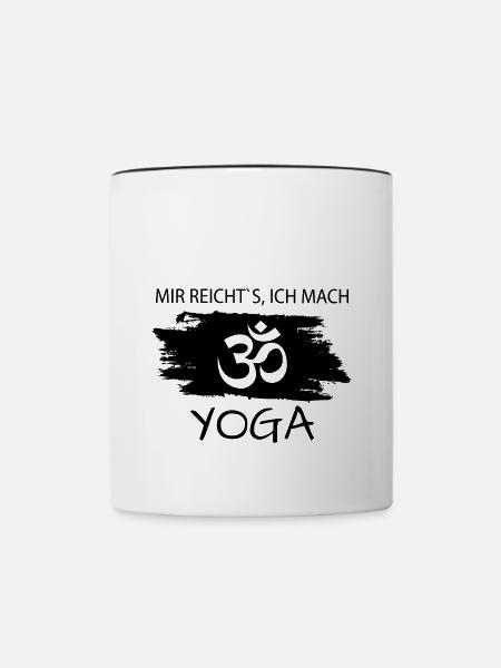 Yoga Yogaspruch - Tasse zweifarbig - Weiß/Schwarz