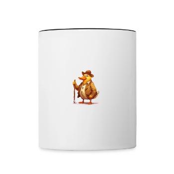 Pension 2025 Duck Pensioner Retired Funny - Contrasting Mug - white/black - Front