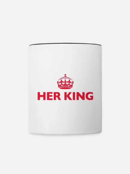 Ihr König - Tasse zweifarbig - Weiß/Schwarz