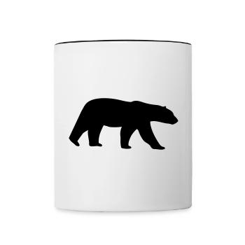 Eisbär - Tasse zweifarbig - Weiß/Schwarz - Vorne