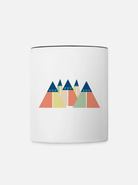 bunte - Tasse zweifarbig - Weiß/Schwarz