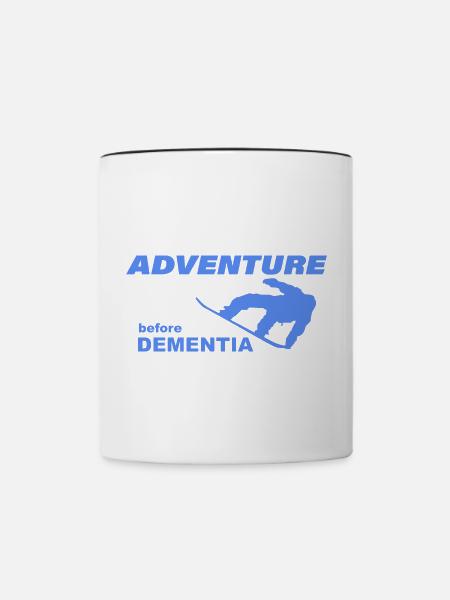 SNOWBOARD ADVENTURE - Tasse zweifarbig - Weiß/Schwarz