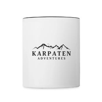 Mountains Carpathians Romania Nature lovers Hiking - Contrasting Mug - white/black - Front