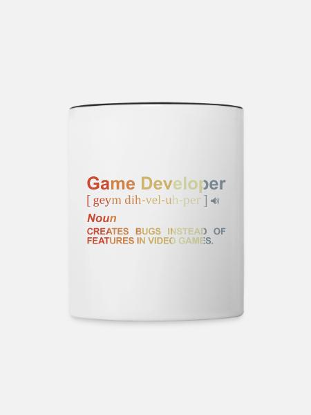 Spieleentwickler Definition - Tasse zweifarbig - Weiß/Schwarz