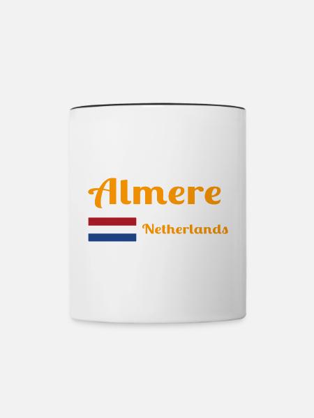 Almere Niederlande - Stilvolle Drucke - Tasse zweifarbig - Weiß/Schwarz
